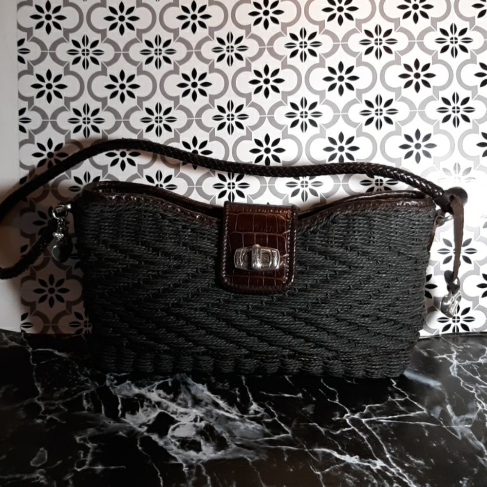 Brighton brown straw bag purse